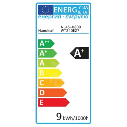 Nanoleaf Essentials Smart A19 lemputė 1100Lm RGBCW 2700K-6500K, 120V-240V, E27, 3 vnt.