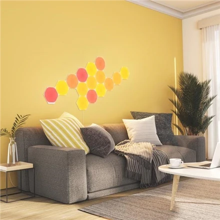 Nanoleaf Nanolapis | Formos šešiakampis - Išplėtimo paketas (3 plokštės) | 16M+ spalvų