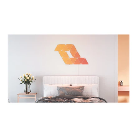 Nanoleaf Nanolapis | Formos trikampių pradinis rinkinys (15 plokščių) | 1,5 W | 16M+ spalvų