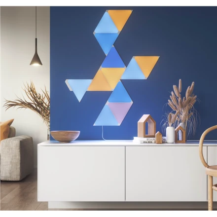Nanoleaf Nanolapis | Formos trikampių pradinis rinkinys (15 plokščių) | 1,5 W | 16M+ spalvų