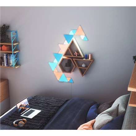 Nanoleaf Nanolapis | Formos trikampių pradinis rinkinys (9 plokštės) | 1 W | 16M+ spalvų