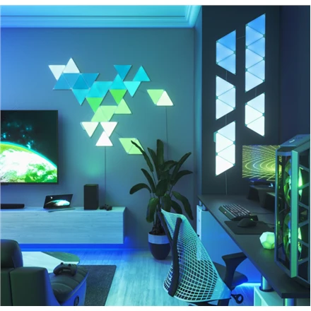 Nanoleaf Nanolapis | Formos trikampių pradinis rinkinys (9 plokštės) | 1 W | 16M+ spalvų