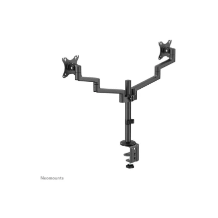 Laikiklis NEOMOUNTS SCREEN STALO MONTUVAS DVIEM EKRANAMS, Juodas (CLAMP+GROMMET)