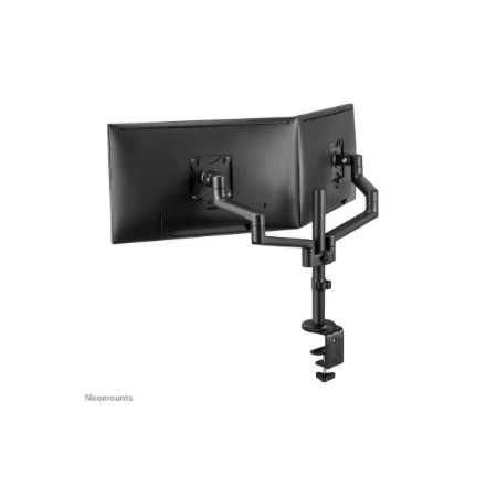 Laikiklis NEOMOUNTS SCREEN STALO MONTUVAS DVIEM EKRANAMS, Juodas (CLAMP+GROMMET)