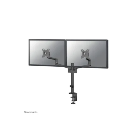 Laikiklis NEOMOUNTS SCREEN STALO MONTUVAS DVIEM EKRANAMS, Juodas (CLAMP+GROMMET)