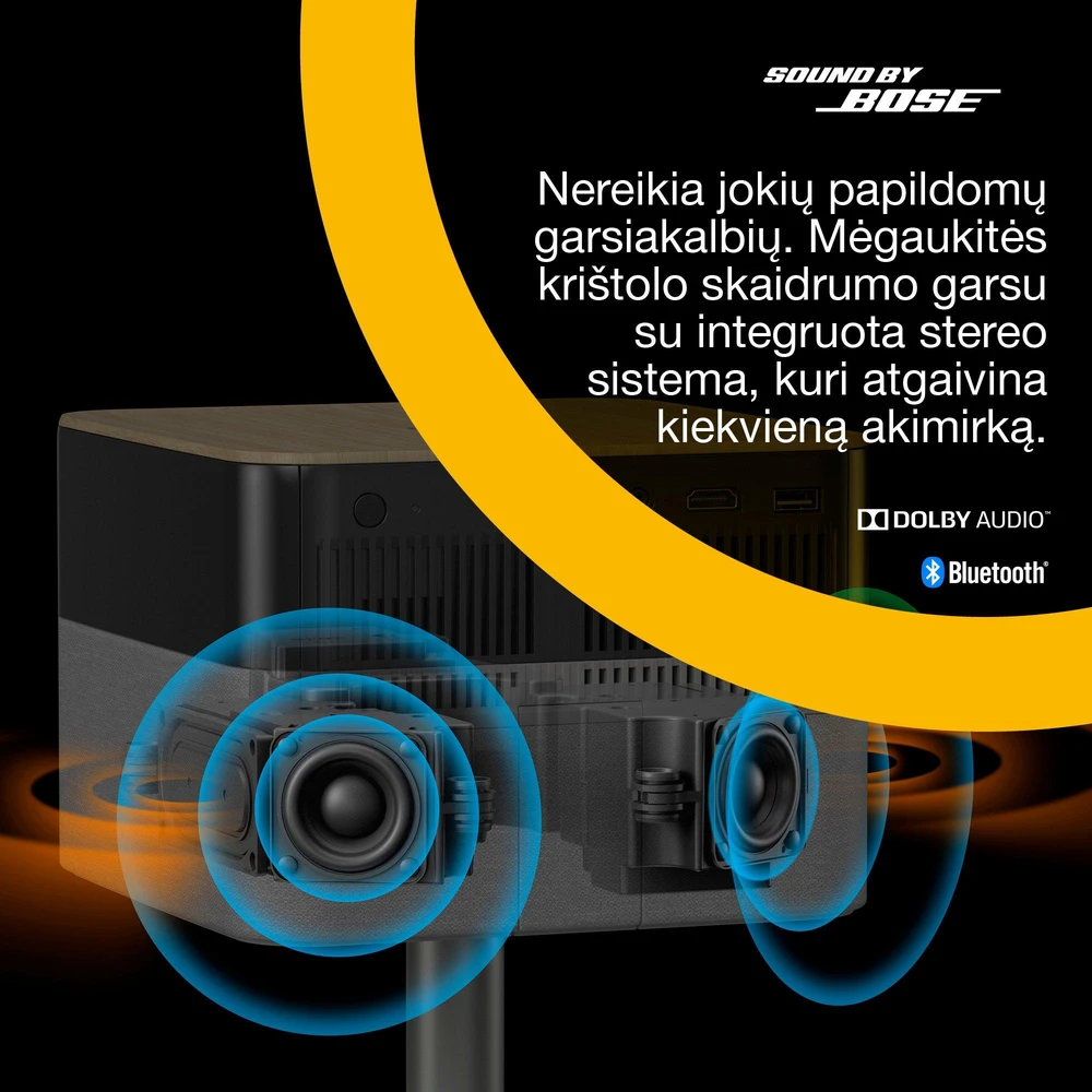 Nešiojamas projektorius Epson Lifestudio Flex Plus EF-73, juodas (V11HC16840)