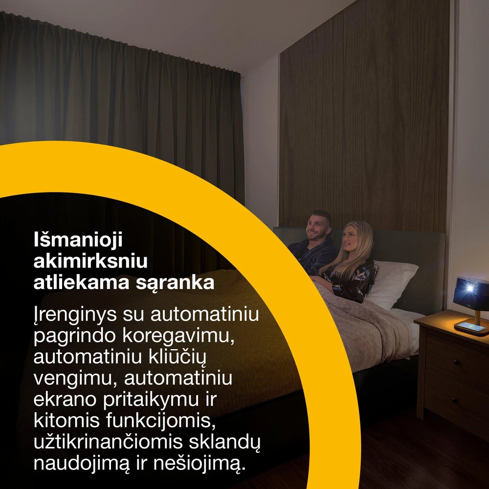 Nešiojamas projektorius Epson Lifestudio Flex Plus EF-73, juodas (V11HC16840)