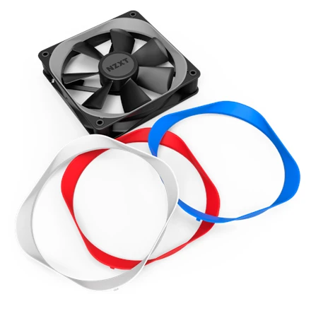 NZXT AER ventiliatorius su spalvotais apdailos žiedais