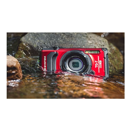 Olympus Olimpas | Skaitmeninis fotoaparatas | TG-7 | 12 MP | ISO jautrumas (maks.) 12800 | Ekrano įstrižainė 3,0" | Vaizdo įrašymas | Wi-Fi | TTL iESP automatinis fokusavimas su kontrasto aptikimu | 1/2,33" CMOS | Raudona