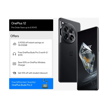 „OnePlus“ | 12 | „Silky Juodas“ | 6,82 colio | LTPO AMOLED | 1440 x 3168 pikselių | „Qualcomm SM8650-AB“ | „Snapdragon 8 Gen 3“ (4 nm) | Vidinė RAM 12 GB | 256 GB | Dviguba SIM kortelė | „Nano-SIM“ | 4G | 5G | Pagrindinės kameros raiška 50 MP | Antrinės kameros raiška 64 MP | „Android“ | 14 | 5400 mAh