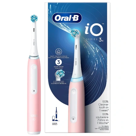Oral-B iO3N rožinis elektrinis šepetėlis su pakuote