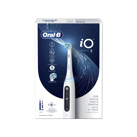 Braun iOG5.1A6.1DK Oral-B iO5 Elektrinis Dantų Šepetėlis Quite Baltas