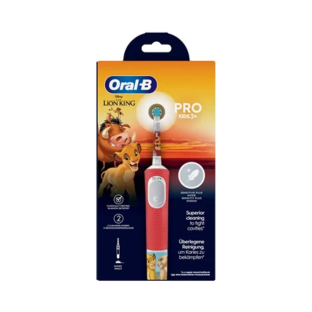 Dantų šepetėlis Oral-B Vitality Pro D103 Kids 3+ Lion King raudona