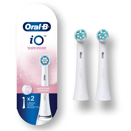Oral-B | Replaceable Dantų šepetėlis Heads | iO Refill Gentle Care | Heads | Suaugusiems | Šepetėlių skaičius galvutės įeina 2 | Number of teeth brushing modes Does not apply | Baltas