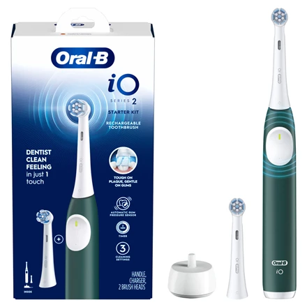 Oral-B iO2 elektrinis dantų šepetėlis, žalias