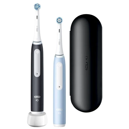 Braun iOG3d.2i6.2K Oral-B iO3 Elektrinis Dantų Šepetėlis Matt Juodas/Ice Mėlyna Duo Pack Edition