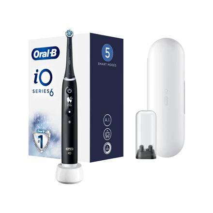 Braun iOM6.1B6.3DK Oral-B iO6 Elektrinis Dantų Šepetėlis Juodas Onyx
