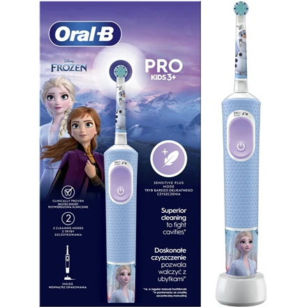 Braun D103.413.2K Vitality PRO Kids Elektrinis Dantų Šepetėlis 3+ Frozen