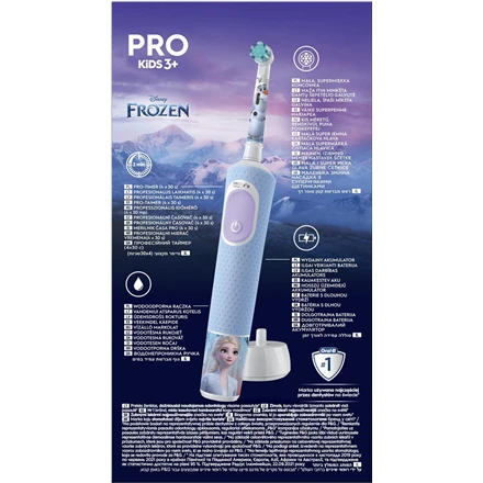 Braun D103.413.2K Vitality PRO Kids Elektrinis Dantų Šepetėlis 3+ Frozen