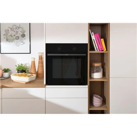 Gorenje orkaitė | BO6615E01B | 60 l | Elektrinė | Emalio valymas | Paspaudžiami mygtukai | Konvekcinė | Aukštis 59,5 cm | Plotis 59,5 cm | Juodas