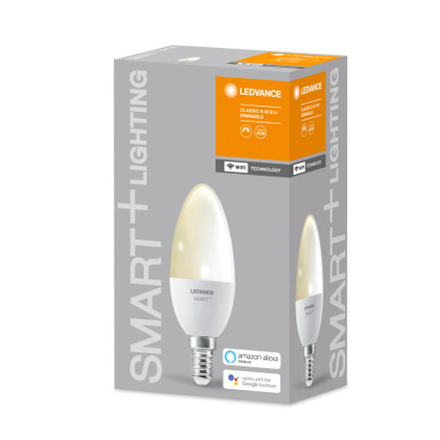 Ledvance SMART+ WiFi Klasikinė žvakė Pritemdoma Šilta Baltas 40 5W 2700K E14 | Ledvance | SMART+ WiFi žvakė pritemdoma šilta Baltas 40 5W 2700K E14 | E14 | 5 W | Šiltas Baltas 2700K | Wi-Fi