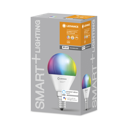 Ledvance SMART+ WiFi klasikinė mini lemputė RGBW daugiaspalvė 40 5W 2700-6500K E14 | E14 | 5 W | RGBW | Bevielis internetas