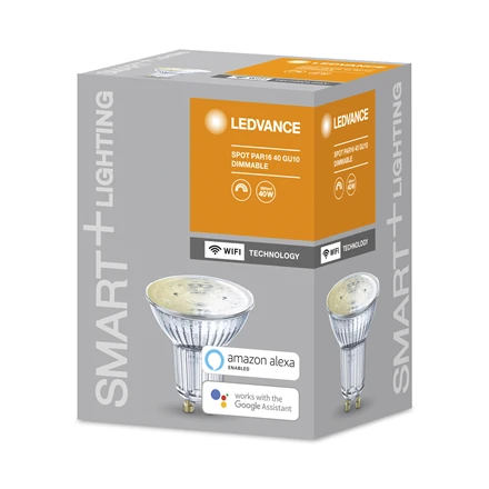 Ledvance SMART+ WiFi Spot reguliuojamas šiltas Baltas 40 5W 45° 2700K GU10