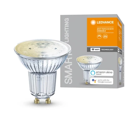 Ledvance SMART+ WiFi Spot reguliuojamas šiltas Baltas 40 5W 45° 2700K GU10