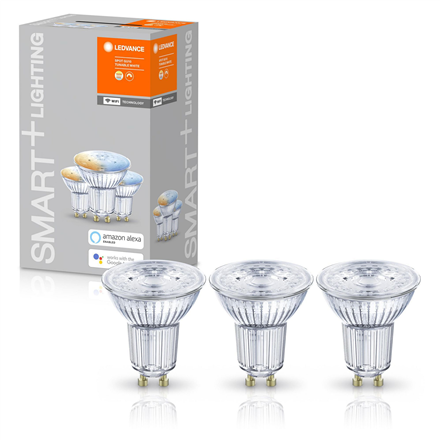 Osram Ledvance SMART+ WiFi Spot Tunable Baltas 40 5W 45° 2700-6500K GU10, 3vnt pakuotė | GU10 | 5 W | Derinamas Baltas 2700-6500K | Bevielis internetas