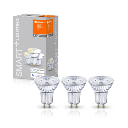 Ledvance SMART+ WiFi Spot Warm Baltas 40 5W 45° 2700K GU10, 3vnt pakuotė | GU10 | 5 W | Šiltas Baltas 2700K | Bevielis internetas