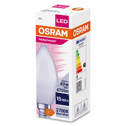 Osram Parathom Classic B LED 40 nepritemdytas 4,9 W/827 E14 lemputė
