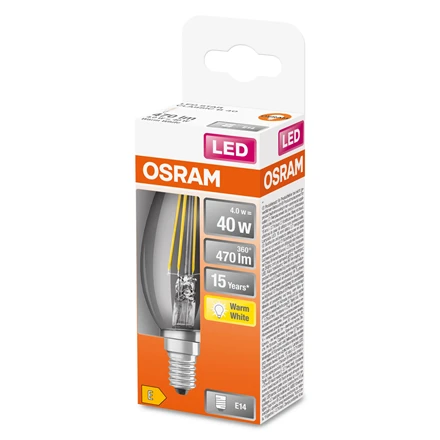 Osram Parathom Classic Filament | E14 | 4 W | Šiltas Baltas