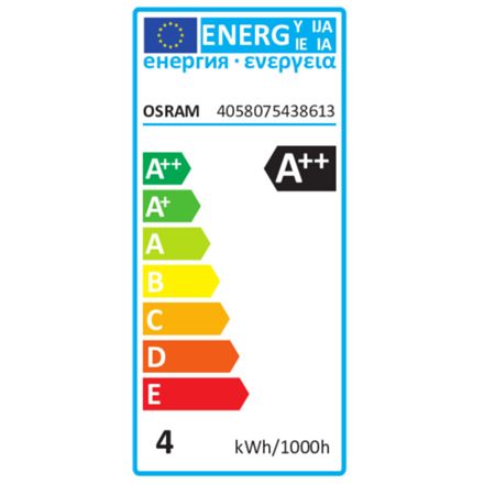 Osram Parathom Classic P E14, ypač šiltas Baltas, 40 W, 4 kWh/1000 val.