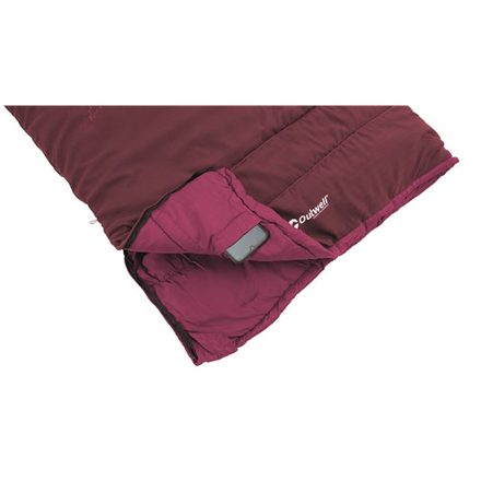 Outwell | Champ Kids Deep Raudona | Miegmaišis | 150 x 70 cm | Dvipusis atviras, L formos