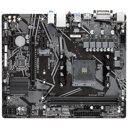 Pagrindinė plokštė Gigabyte | A520M H 1.0 | Processor family AMD | Processor socket AM4 | DDR4 DIMM | Atminties lizdai 2 | Chipset AMD A | Micro ATX