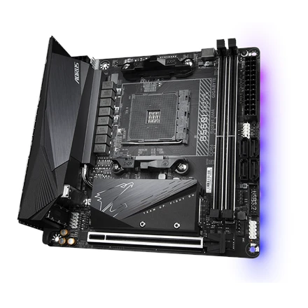Pagrindinė plokštė Gigabyte B550I AORUS PRO AX AM4 lizdas „mini ITXs“ AMD B550