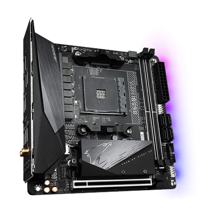 Pagrindinė plokštė Gigabyte B550I AORUS PRO AX AM4 lizdas „mini ITXs“ AMD B550