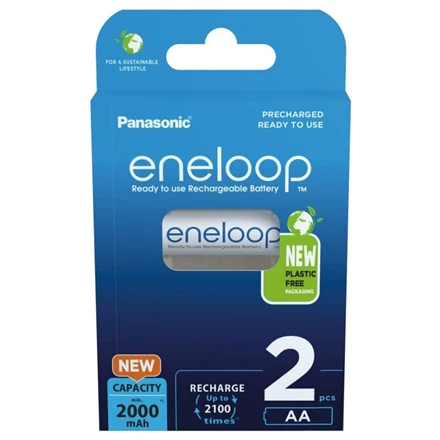 Panasonic Rechargeable Batteries | ENELOOP BK-3MCDE/2CP | AA | 2000 mAh | 2 pc(s)