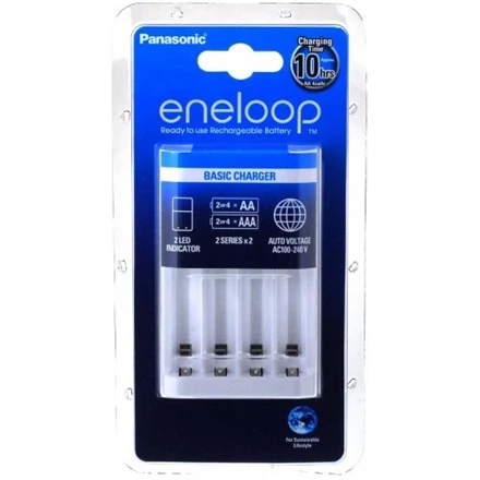 „Panasonic“ | „eneloop“ bazinis akumuliatorių įkroviklis | 2 arba 4 AA/AAA baterijos