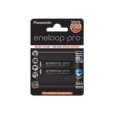 Panasonic | Rechargeable Batteries | ENELOOP Pro BK-4HCDE/2BE | AAA | 930 mAh | 2 pc(s)
