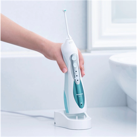 Panasonic | Oral irrigator | EW1313G303 | Cordless | 130 ml | Number of galvutės 2 | Baltas/Žalias