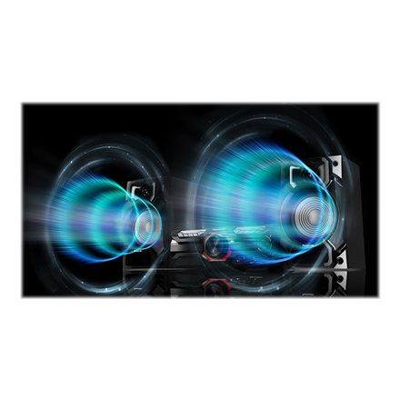 Muzikinis centras Panasonic Stereo System SC-AKX320E-K Bluetooth, CD grotuvas, Belaidė jungtis, AUX in, FM radio