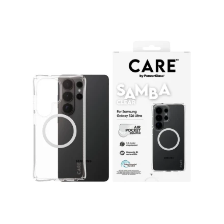 Panzer Glass Dėklas Galaxy S26 Ultra permatomas, Qi suderinamas CARE by PanzerGlass