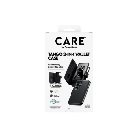 Panzer Glass CARE by PanzerGlass Tango 2-in-1 Wallet Case w. Qi Samsung New Galaxy S26 Ultra | PanzerGlass