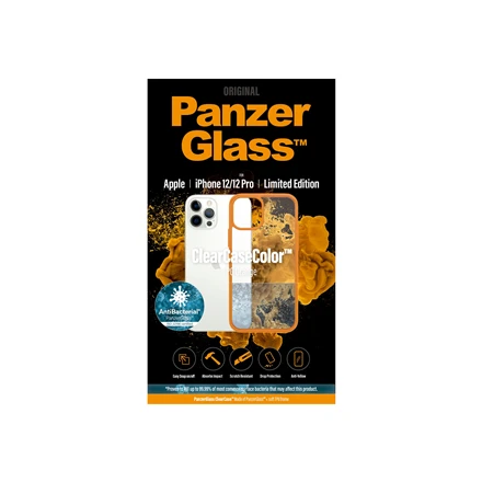 Panzer Glass PANZERGLASS CLEAR CASE IPHONE 12 / 12 PRO ANTIBACTERIAL Oranžinis