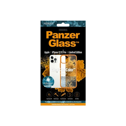 Panzer Glass PANZERGLASS CLEAR CASE IPHONE 12 / 12 PRO ANTIBACTERIAL Oranžinis
