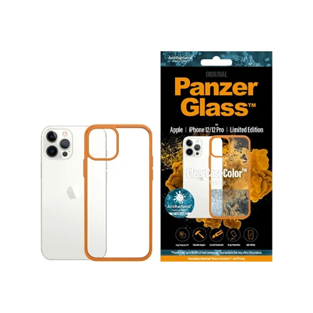 Panzer Glass PANZERGLASS CLEAR CASE IPHONE 12 / 12 PRO ANTIBACTERIAL Oranžinis