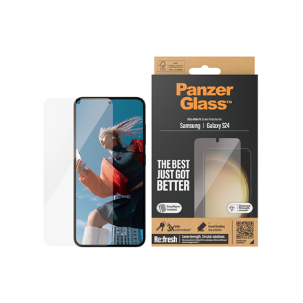 Panzer Glass PanzerGlass ekrano apsauga, skirta Samsung Galaxy S24 5G dėklui, draugiška (skaidri)