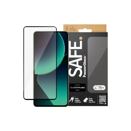 Panzer Glass SAFE iš PanzerGlass ekrano apsauga Xiaomi 13T | 13T Pro | Itin platus pritaikymas | PanzerGlass
