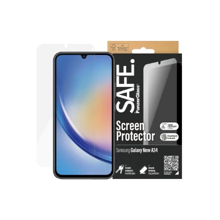 „Panzer Glass“ „Samsung Galaxy A35 5G“ itin plataus diagonalo „EasyAligner“ stiklas, pagamintas „Safe“